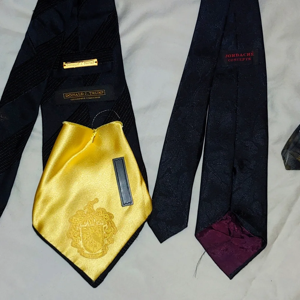 MIXED LOT OF 4 TIES * DONALD TRUMP * JORDACHE * ZYLOS * PURITAN - Picture 7 of 8